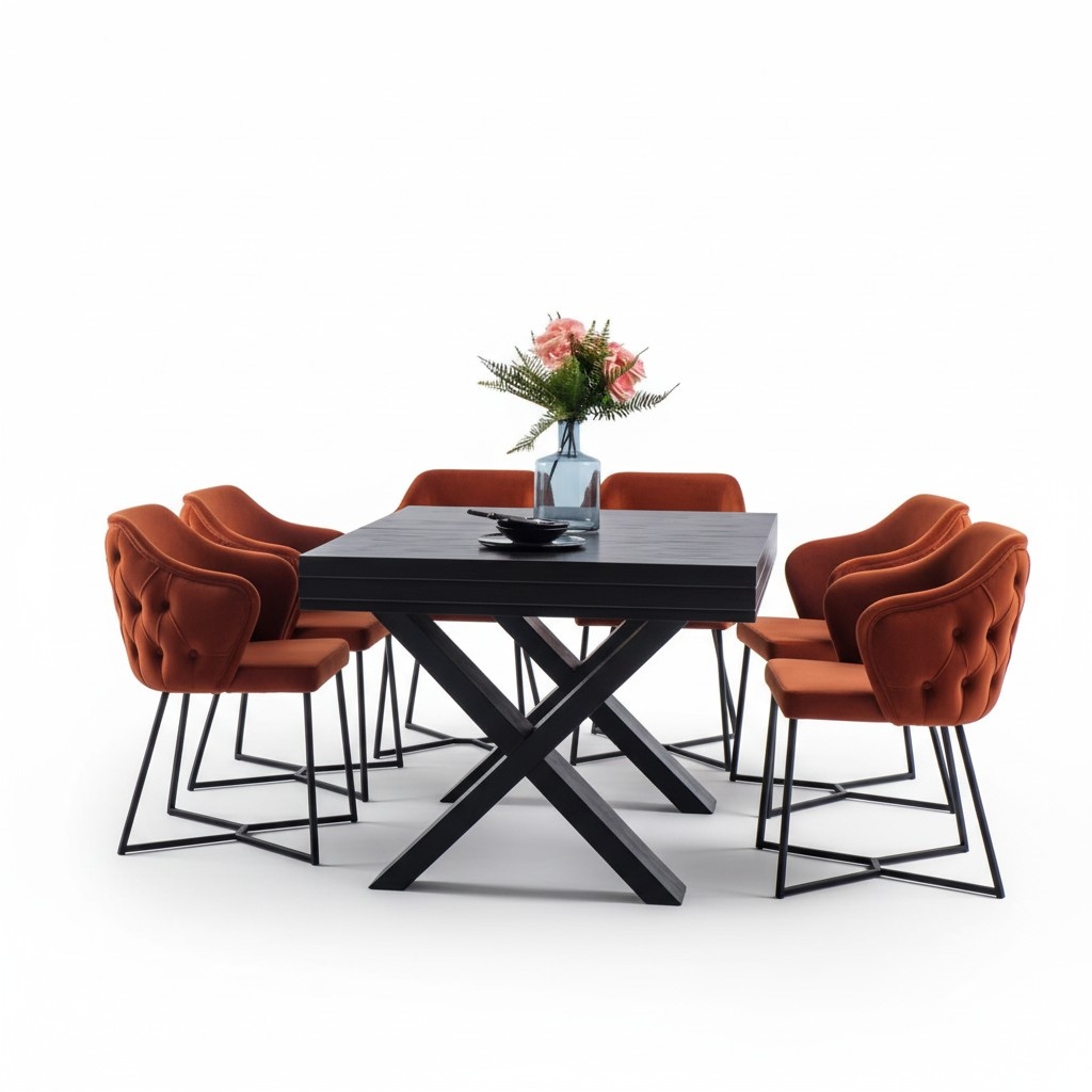 Luxus Esszimmer Set Esstisch Essgruppe Modern 6x Stühle Designer Garnitur