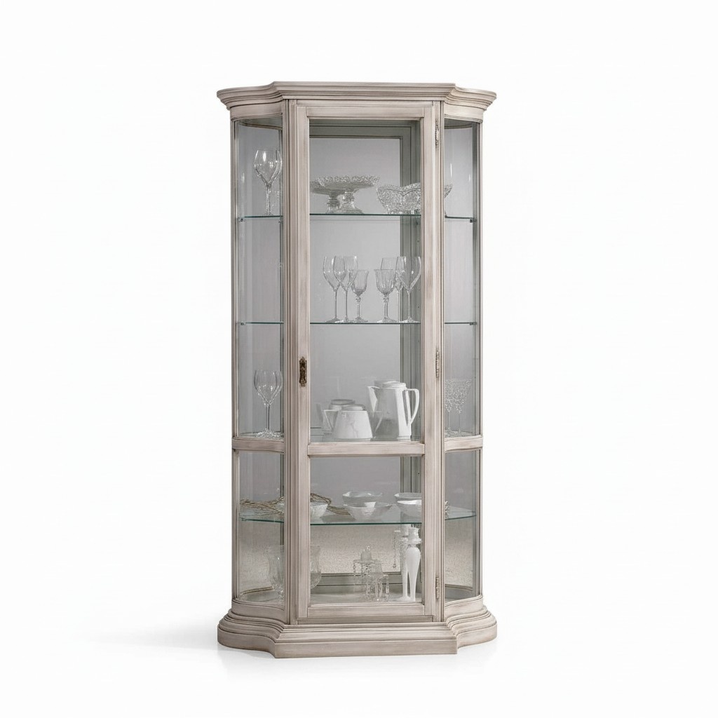 Luxus Holz Weiß Vitrine Anrichte Design Schränke Italienische Möbel