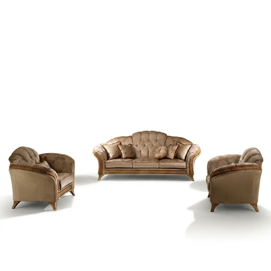 Luxus Klasse 2+1 Italienische Möbel Sofagarnitur Couch Sofa arredoclassic™ Neu