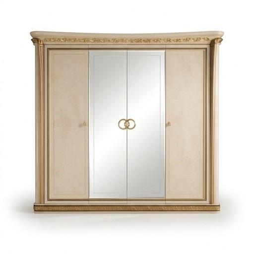 Luxus Kleider Schrank Designer Hochglanz Kleiderschränke Möbel Wohnen Holz Neu