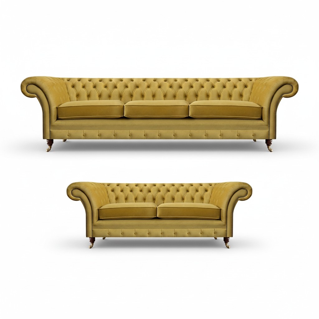 Luxus Komplett Sofas Dreisitzer mit Zweisitzer Couch Wohnzimmer Polstermöbel