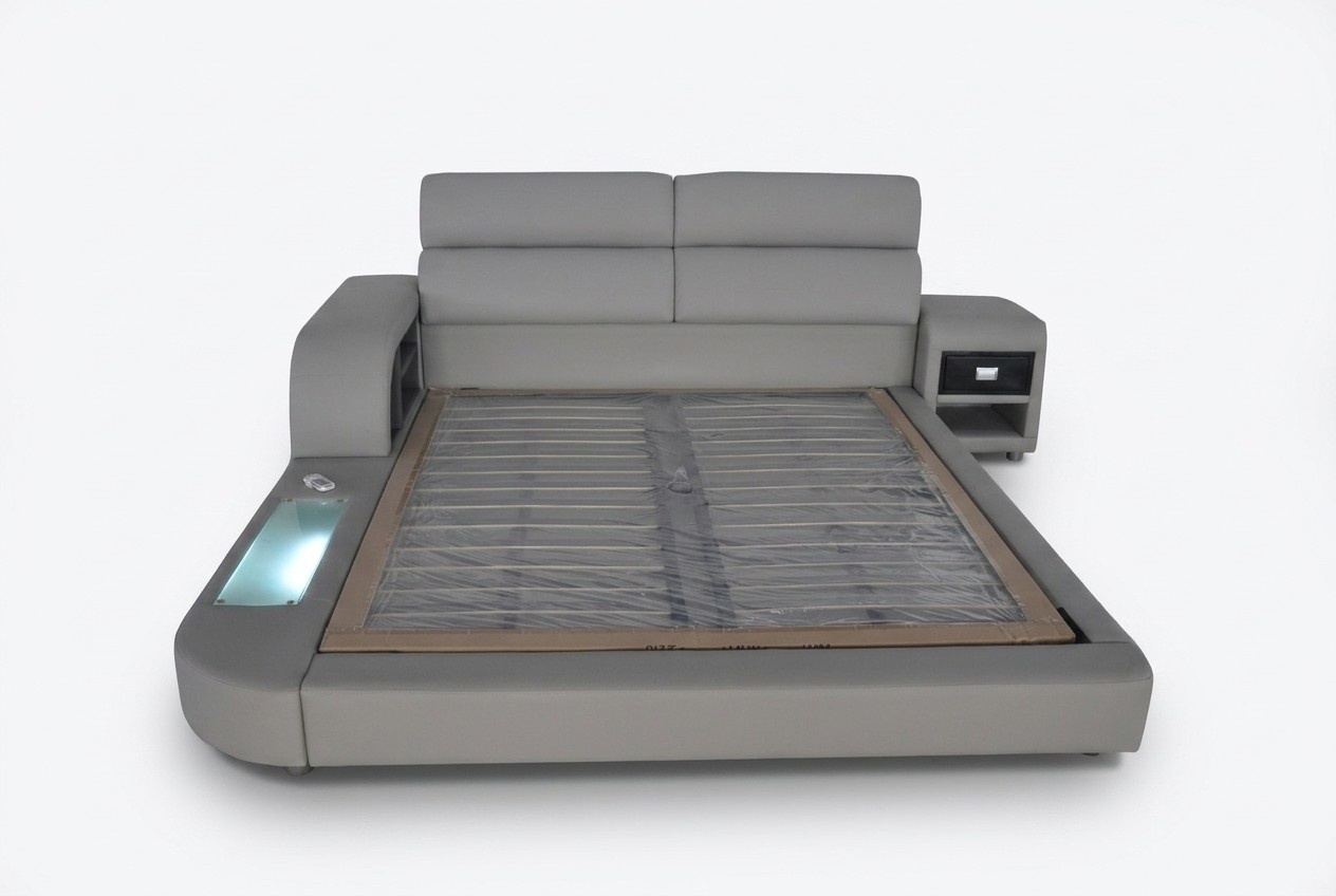 Luxus Leder Design Polster Betten Doppel Modernes 140/160/180/200 Bett LB8805