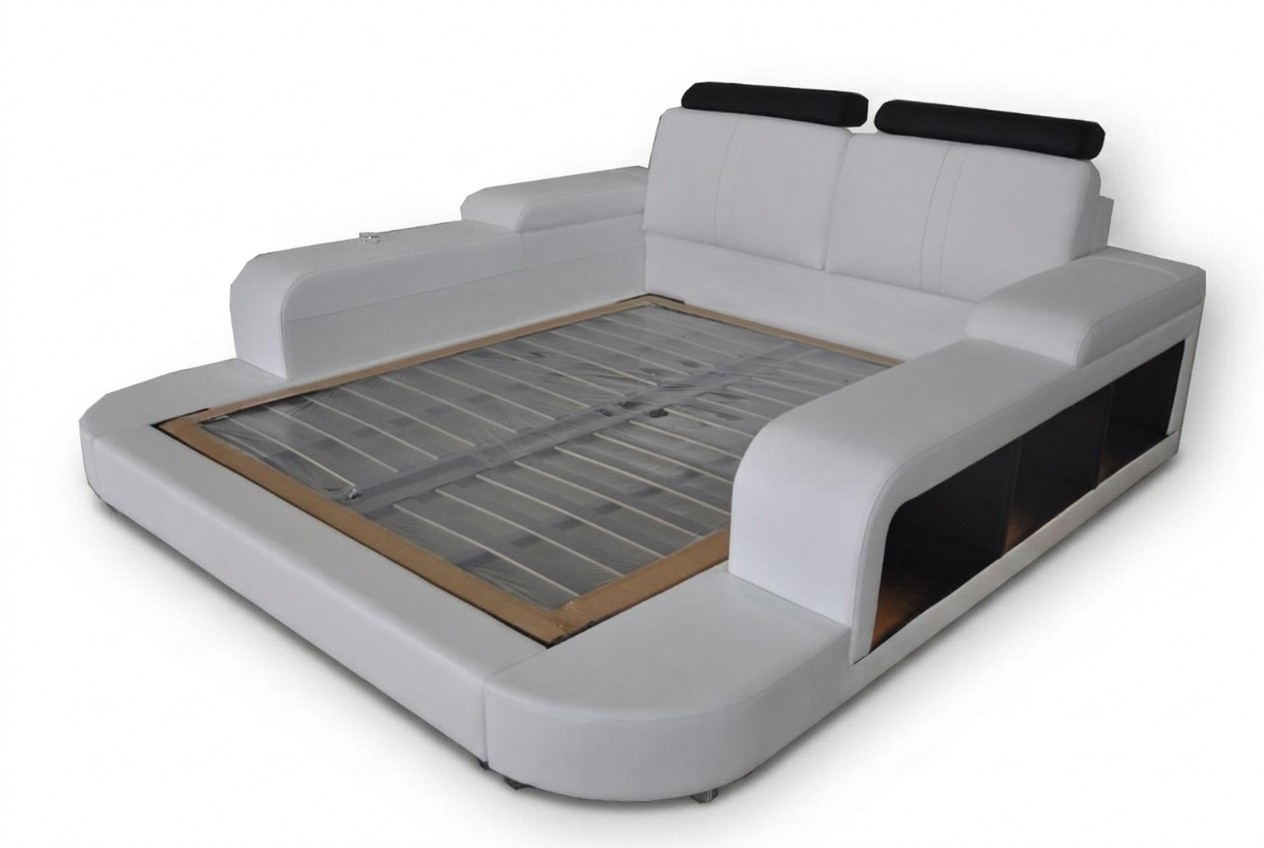 Luxus Leder Design Polster Betten Doppel Modernes 140/160/180/200 Bett LB8810
