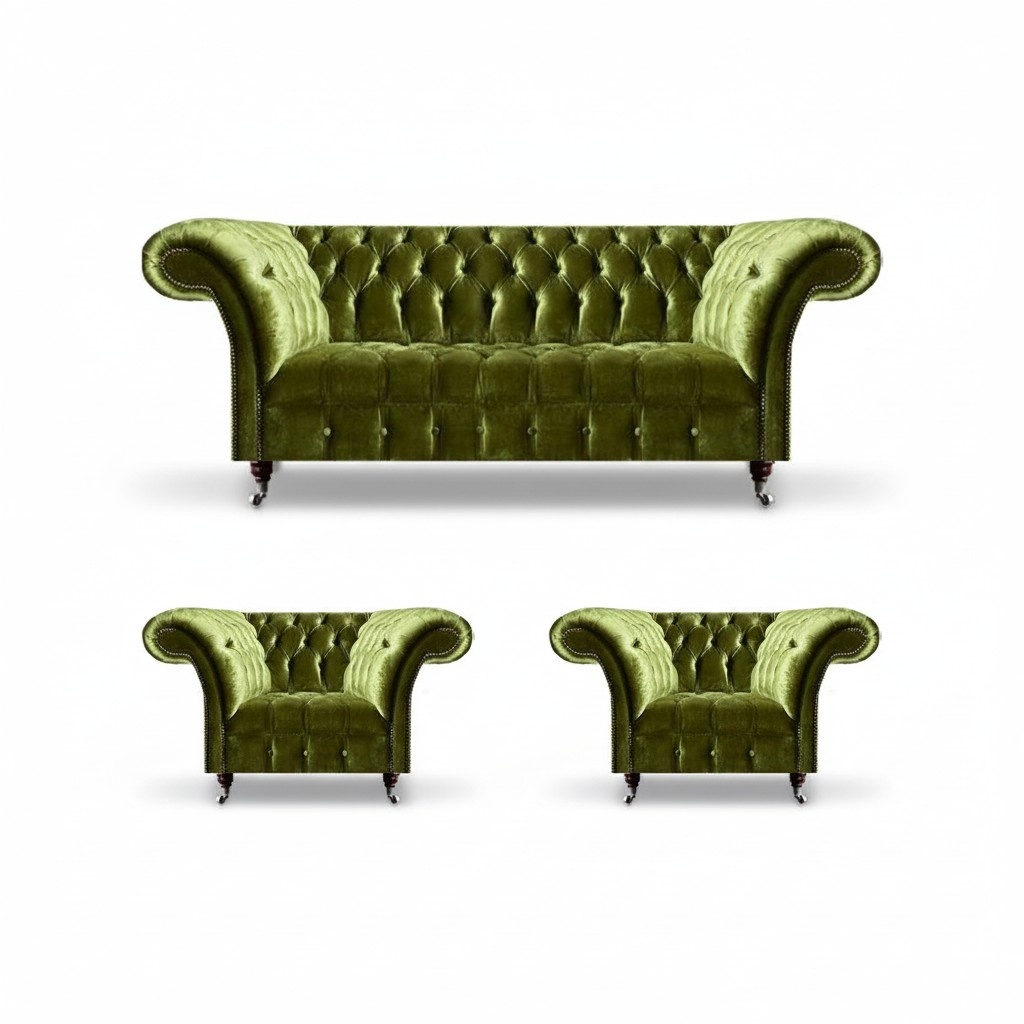 Luxus Möbel Sofagarnitur Couch Sofa Polster 3+1+1 Textil Garnitur Wohnzimmer