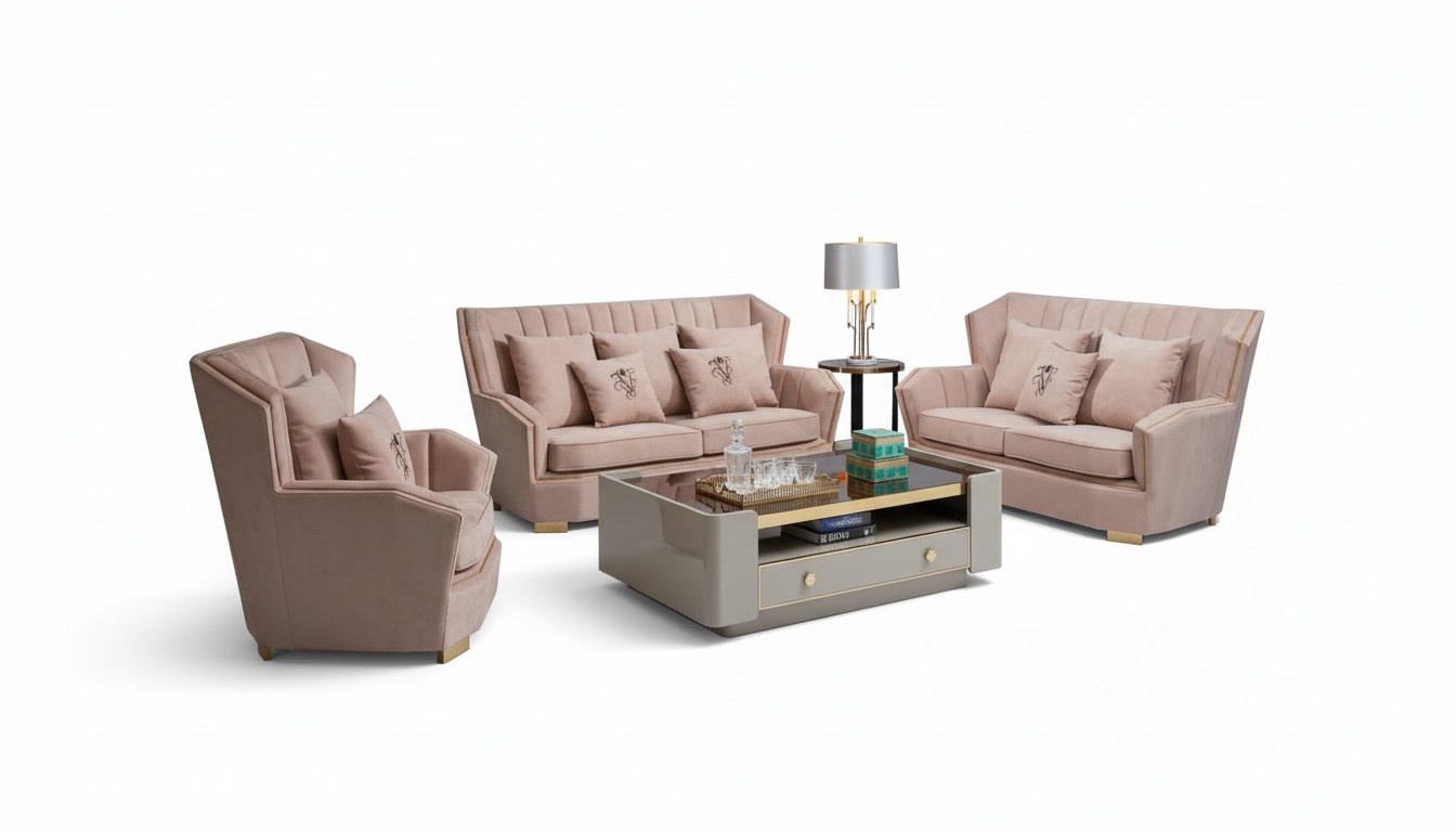 Luxus Möbel Sofagarnitur Couch Sofa Polster 321 Sitzer Couchtisch Couchen 4tlg.