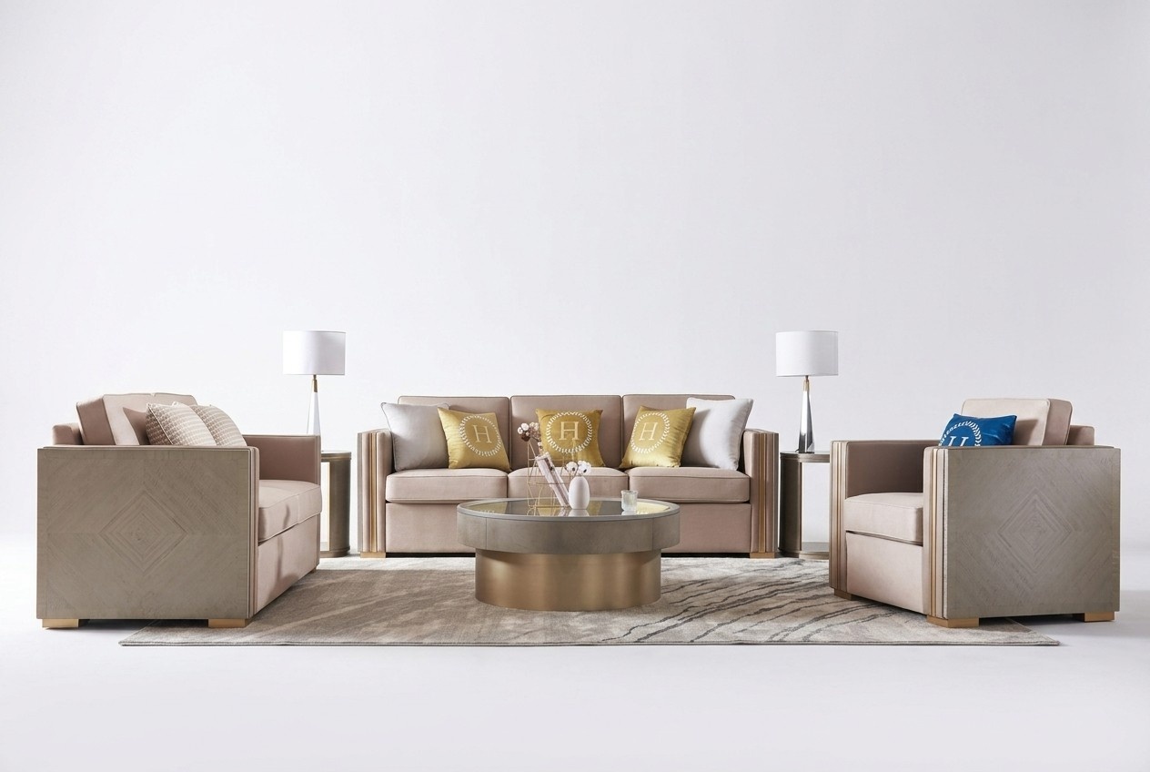 Luxus Möbel Wohnzimmer Sofagarnitur Hotel Stil Garnituren Sofa Couch Polster Set