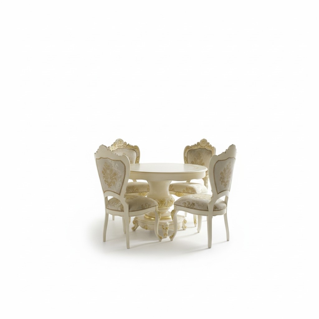 Luxus Rund Tisch Massiv Holz Italien Esszimmer Tische Runde Möbel Esstisch Neu