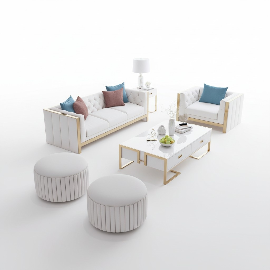 Luxus samt Sofa Couch Polster Sitz Garnitur 322 Komplett Set Designer Sofas