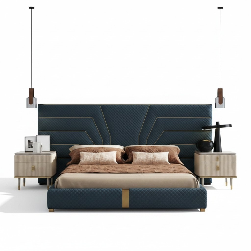 Luxus Schlafzimmer Bett Doppel Betten Design Möbel Bettrahmen Hotel
