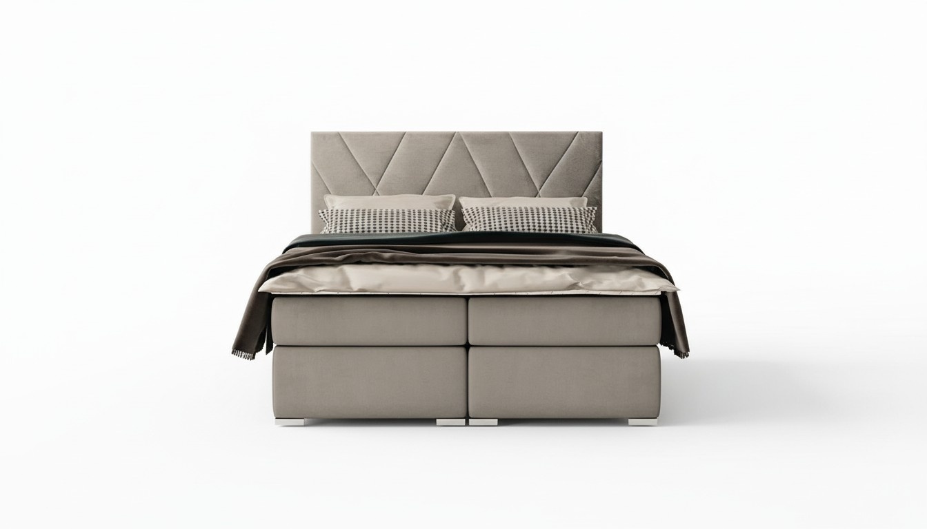 Luxus Schlafzimmer Bett Polster Stoff Design Doppelbett Möbel Boxspringbett