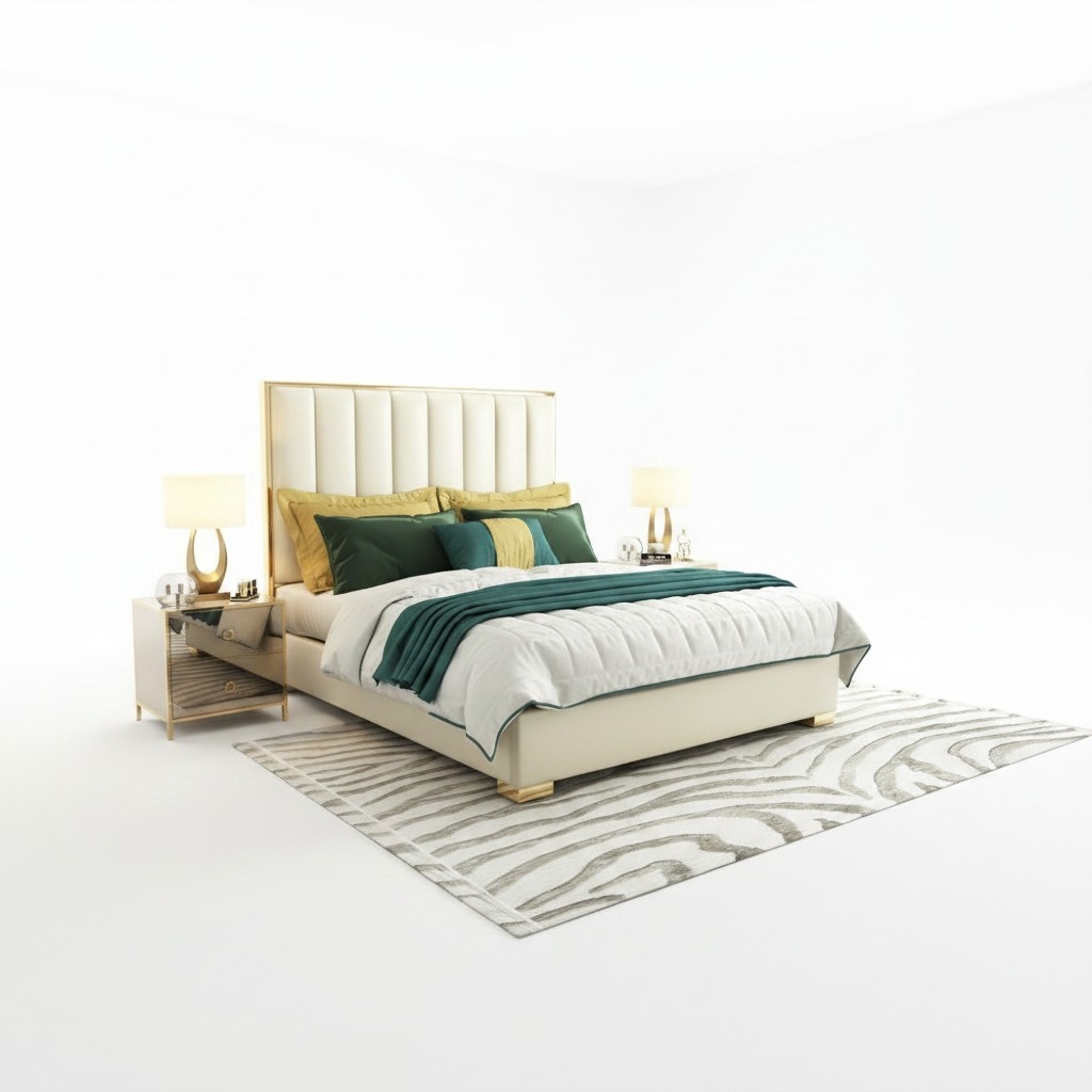 Luxus Schlafzimmer Möbel Bett 2x Nachttisch Set Betten Hotel Möbel 3tlg. Wohnen !