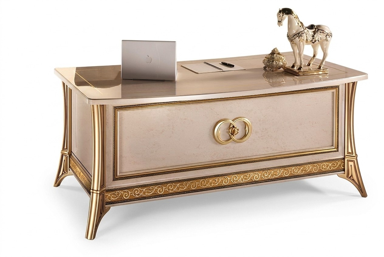Luxus Schreibtisch Tisch Büro Office Antik Stil Barock Rokoko Schreibtische Neu