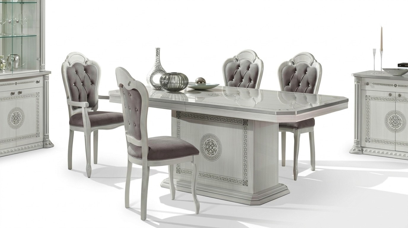 Luxus Set Esszimmer Esstisch Stuhl XXL Tisch Tische Stühle Holz Design 5tlg.