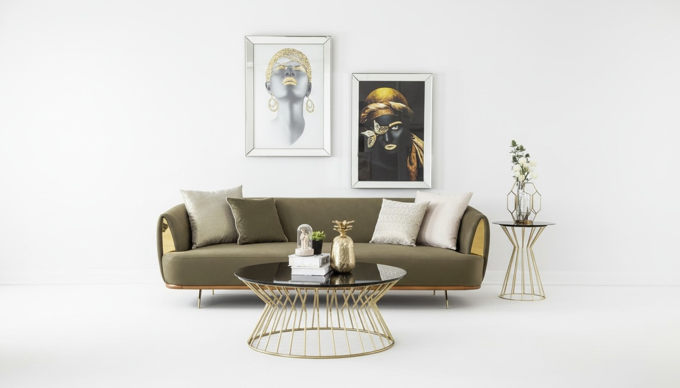 Luxus Sofa 3-Sitzer Stoff Wohnzimmer Modernes Design Sofas Polster Couchen