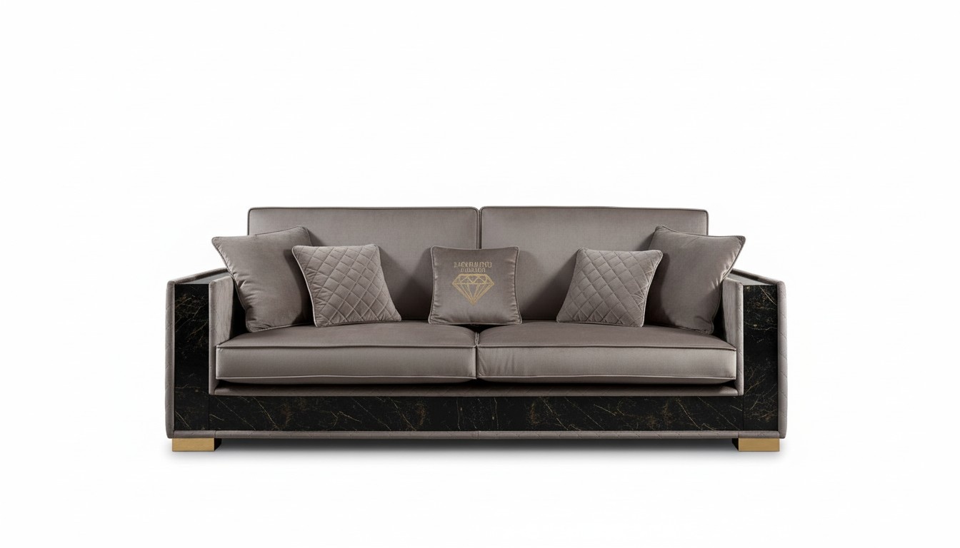 Luxus Sofa 3 Sitzer Modern Design Polster Textil Sofas Sitz Italienische Möbel