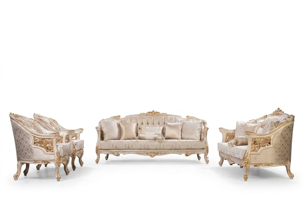 Luxus Sofa Chesterfield Set Sofagarnitur 3+3+1+1Sitzer Designer Gruppe 4tlg. Neu