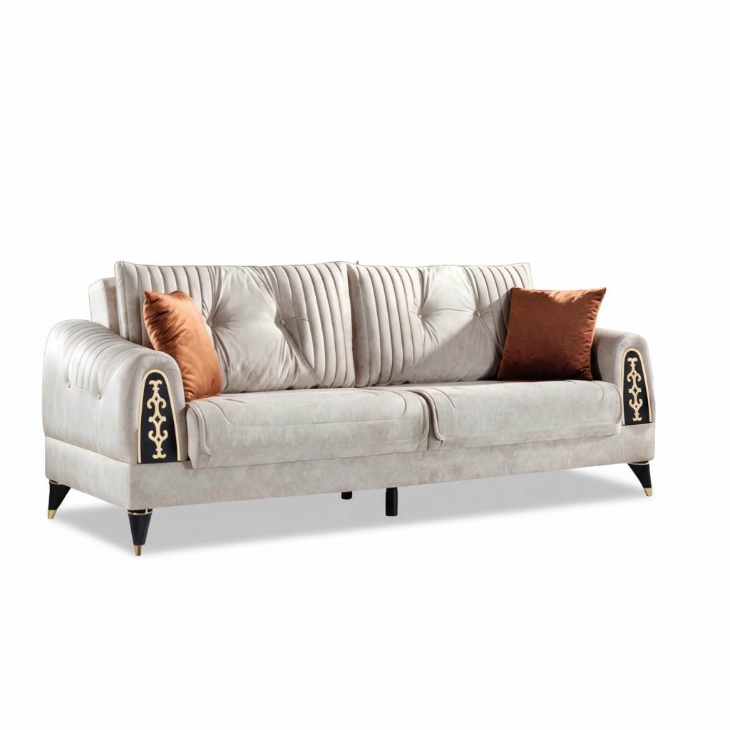Luxus Sofa Dreisitzer Couch Wohnzimmer Modern Polstersofas Design Neu