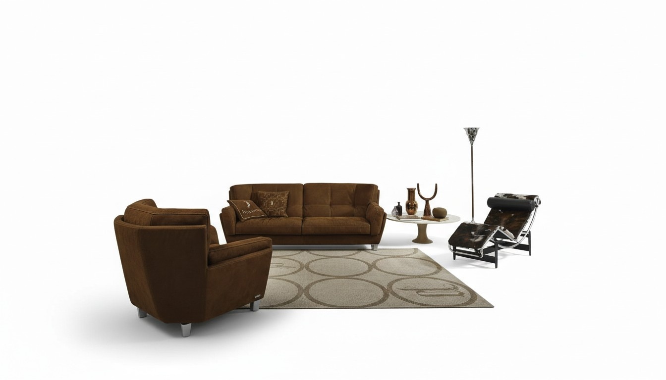 Luxus Sofagarnitur 3+1 Sitzer Garnitur Sessel Sofas Sitz Leder Wohnzimmer Neu