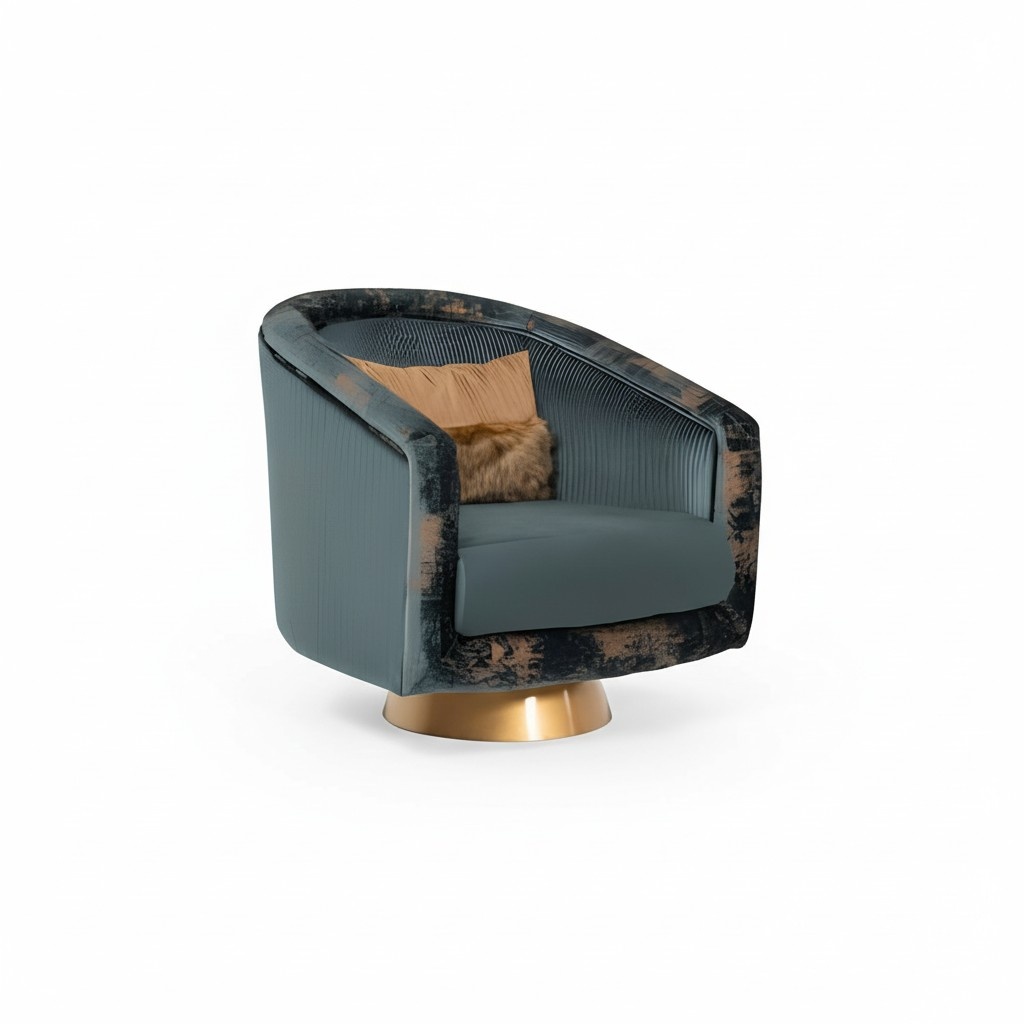 Luxus Stuhl Design Sessel Runde Couch Sofa Einsitzer Möbel Kanzlei Praxis