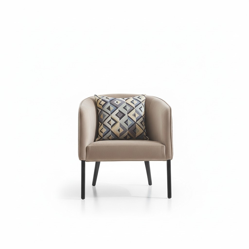 Luxus Stuhl Polster Cocktail Relax Lounge Club Stühle Möbel Design Sessel Beige