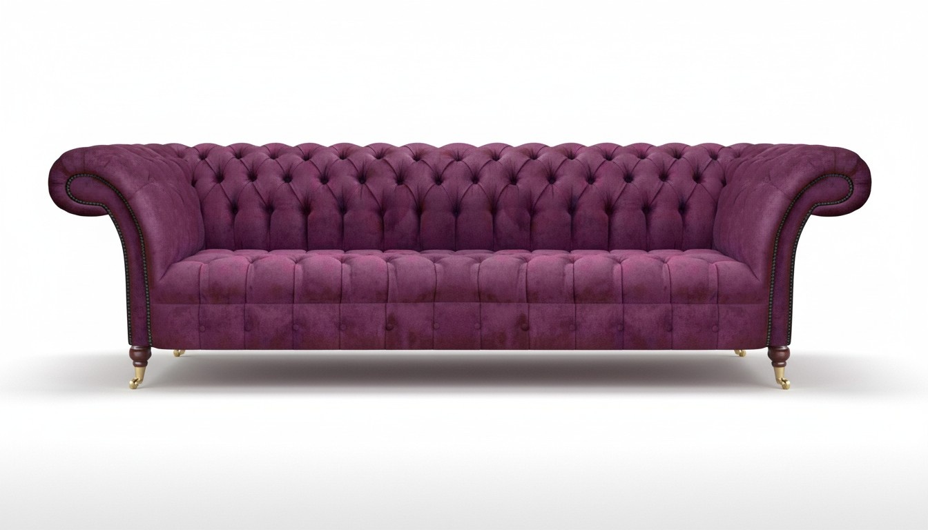 Luxus Textil Möbel Sofa Viersitzer Couch Einrichtung Polstermöbel Chesterfield