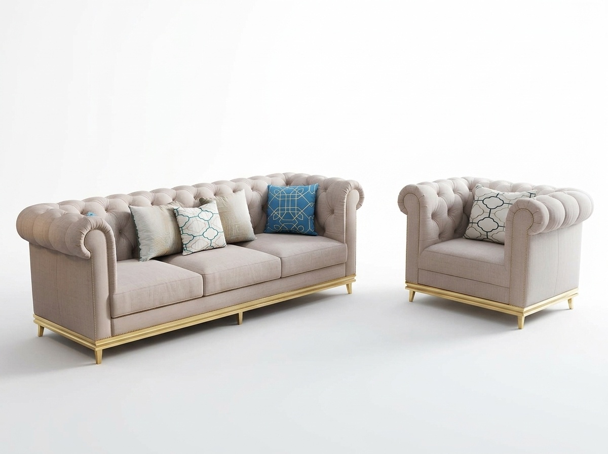 Luxus textil Sofa Couch Polster Sitz Garnitur 3+2 Komplett Set Designer Sofas