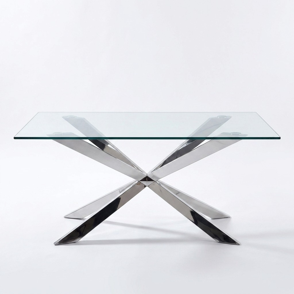 Luxus Tisch Design Esszimmer 180x90cm Esstische Glas Möbel Design Tische Neu