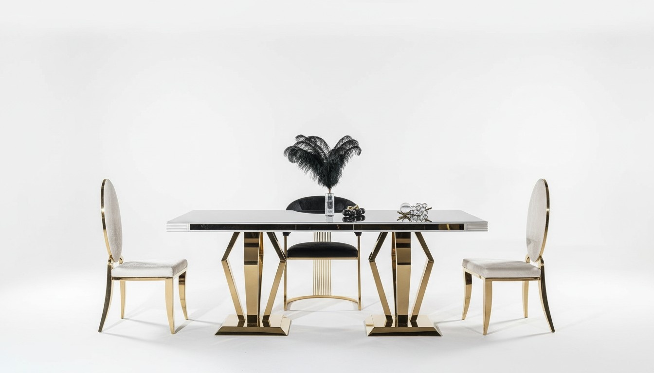 Luxus Tische Esszimmer Tisch Esszimmer Moderner Edelstahl Sofort Weiß