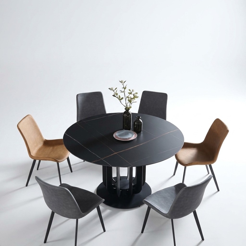 Luxus Tische Runder Tisch Runde Design Edelstahl Möbel Esszimmer Esstische Neu