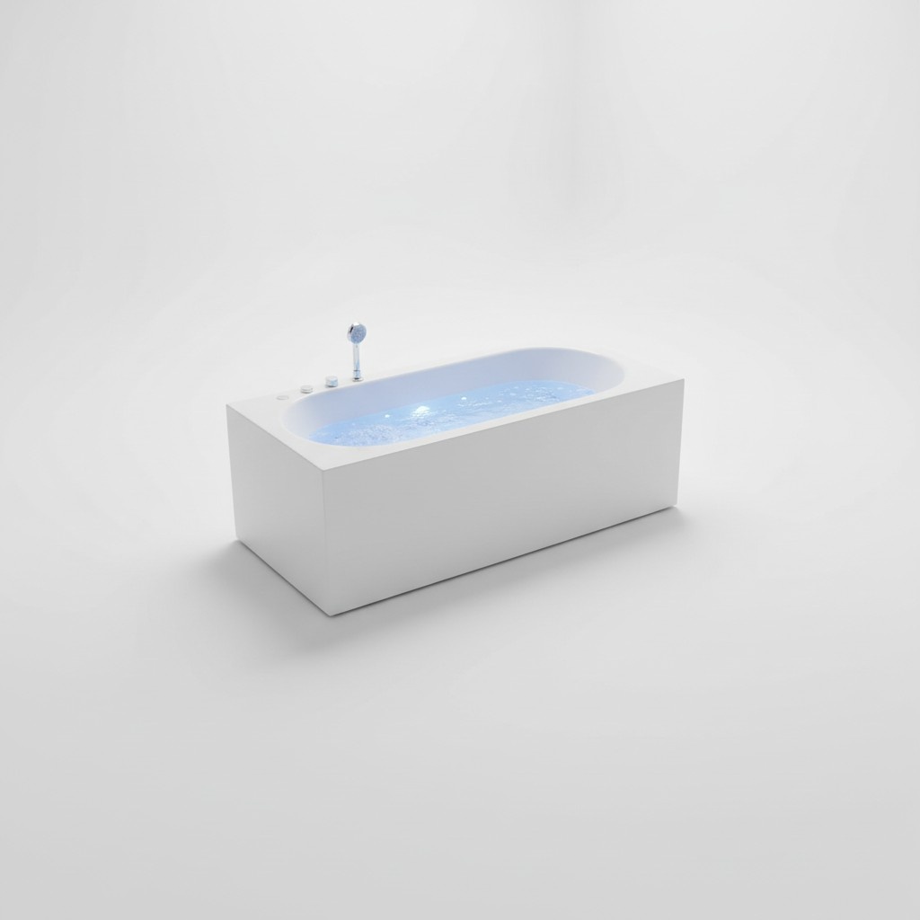 Luxus Wanne Whirlpool Sprudel Massagedüsen Badewanne Whirlwanne LED