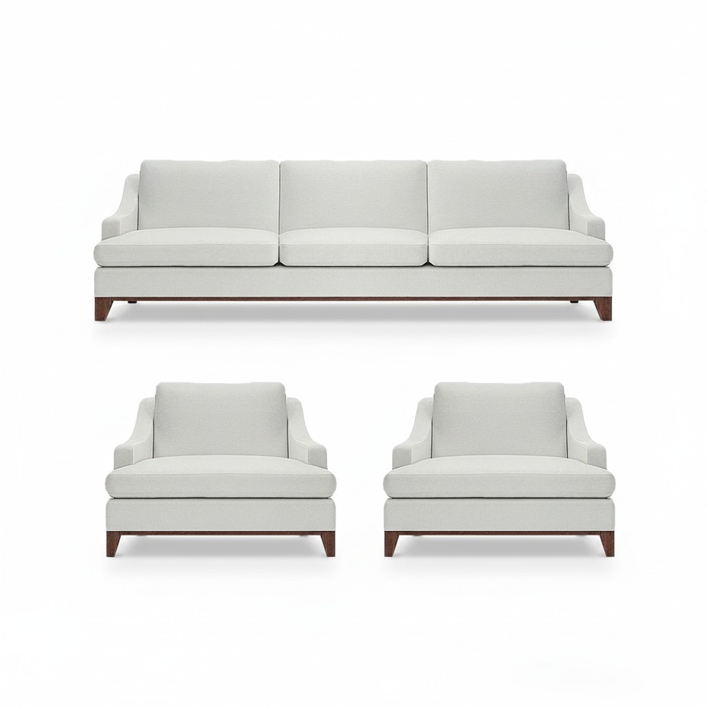 Luxus Weiß Designer Sofagarnitur Wohnzimmer Einrichtung Komplett 3tlg Neu