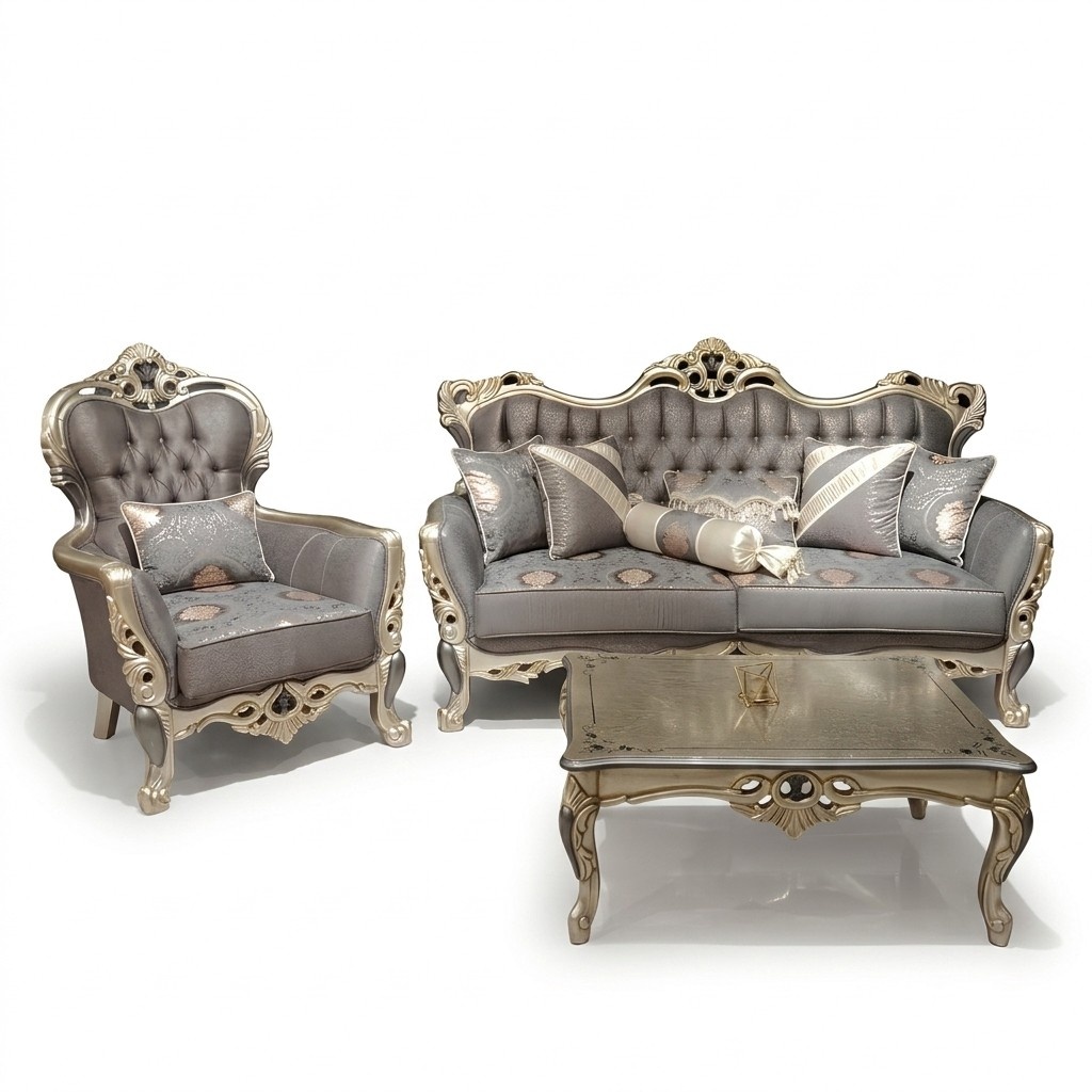 Luxus Wohnzimmer Möbel Sessel Hochwertiger Sessel Sessel Grau Relax