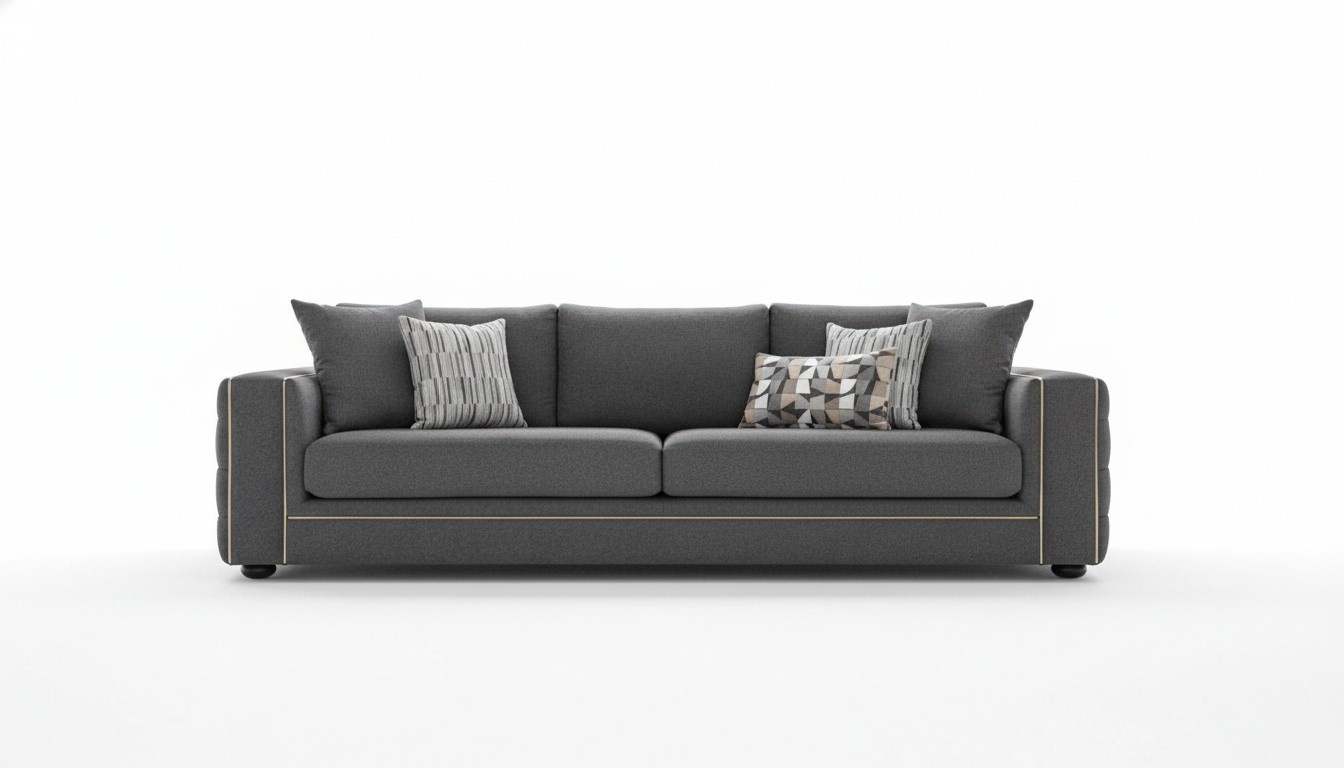 Luxus Wohnzimmer Sofa 2 Sitz Zweisitzer grau Couch Chesterfield Couchen Neu