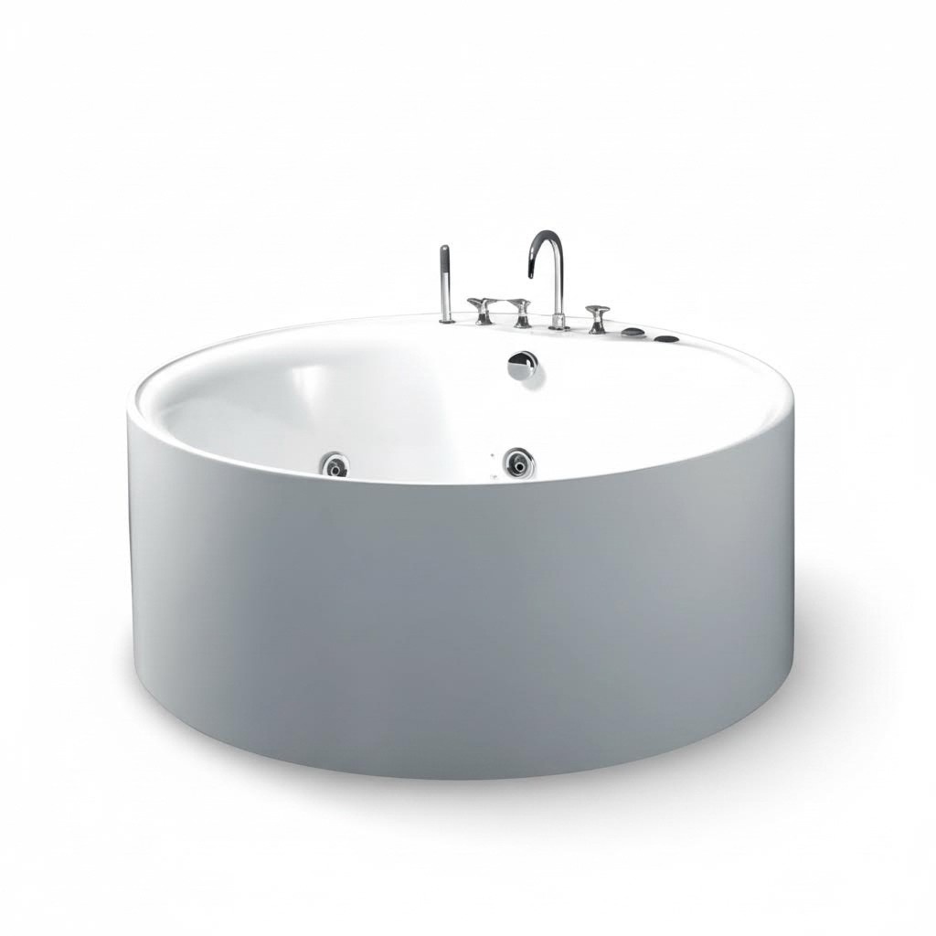 Massagebad Whirlpool Whirlwanne Hot Tub Blubberbad Hydromassagewanne 135x135 cm