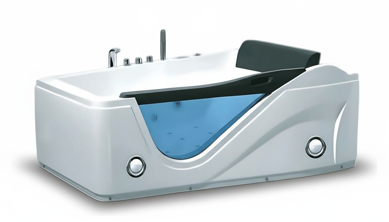 Massagebadewanne Whirlpool Badewanne Blubberbad Spa-Bad Whirlwanne 180x130 cm