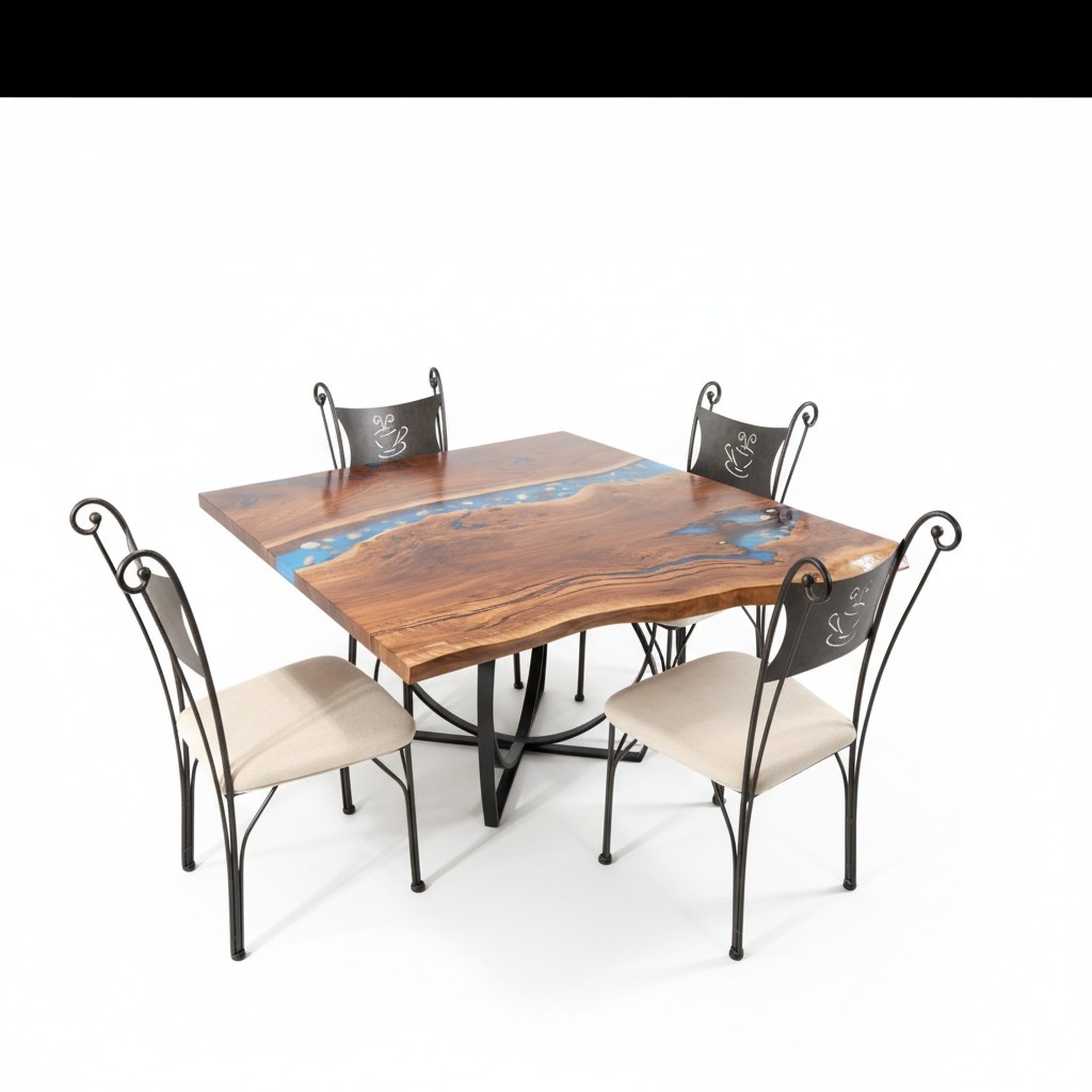 Maßanfertigung Tisch Epoxidharz Epoxy Resin Fluss Echtes Holz Preis 1qm Tische