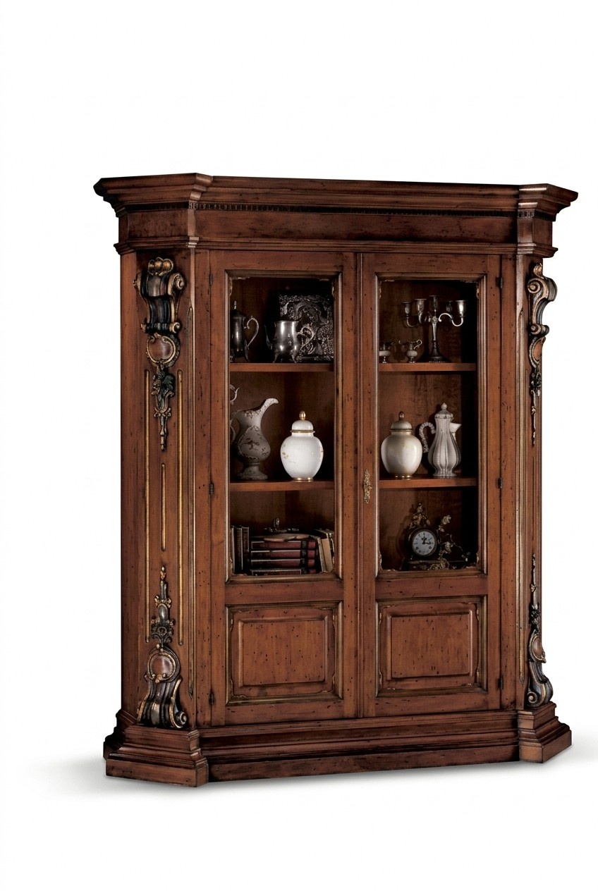 Massivholz Braunes Bücherregal Wohnzimmer Möbel Braun Luxus Schrank