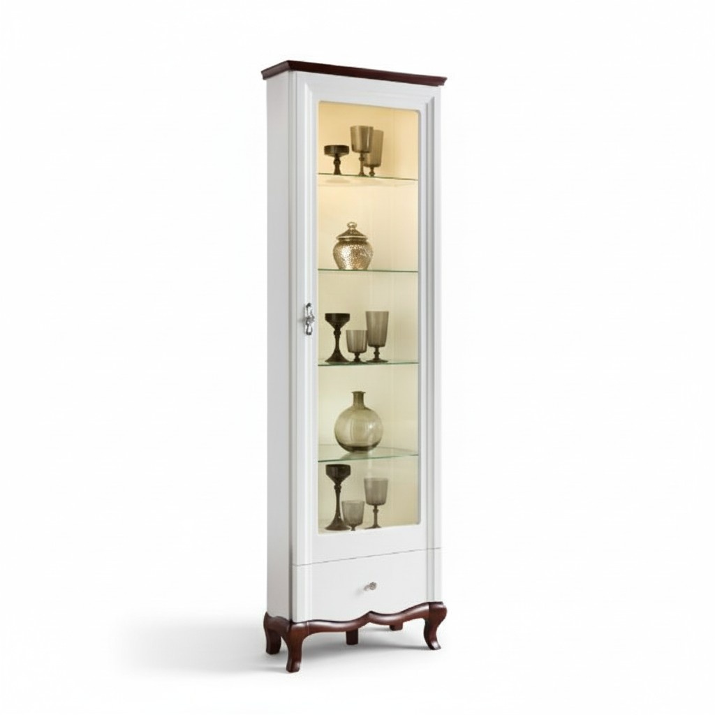 Massivholz Echtholz Handarbeit Klassische Vitrine Vitrinen Schrank Vitrinen MIWN