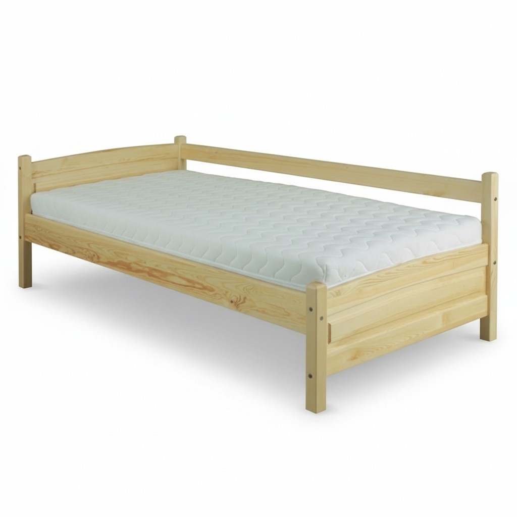 Massivholzbett Kiefer Holz Bettgestell 90x200 Vollholz Gästebett Handarbeit Neu