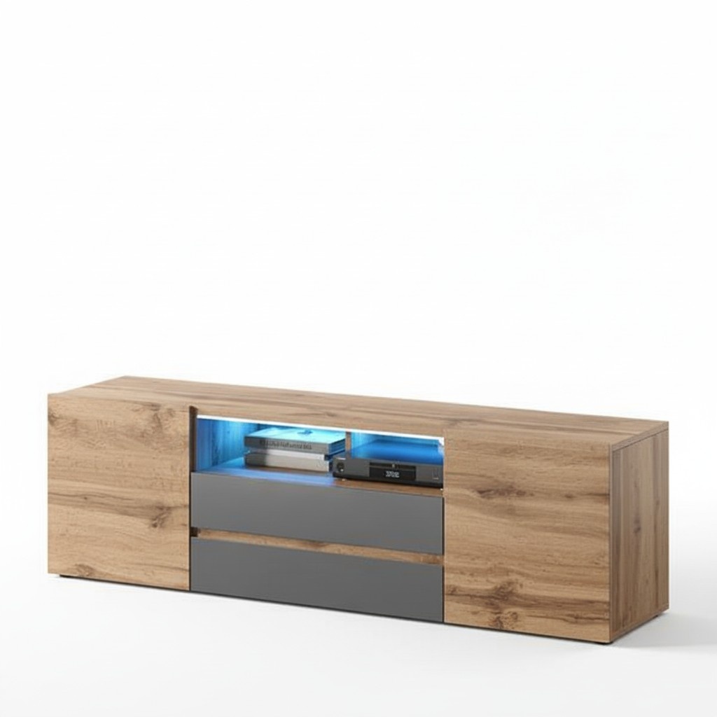 Medienkonsole TV-Lowboard Fernsehtisch Sideboard TV-Möbel RTV