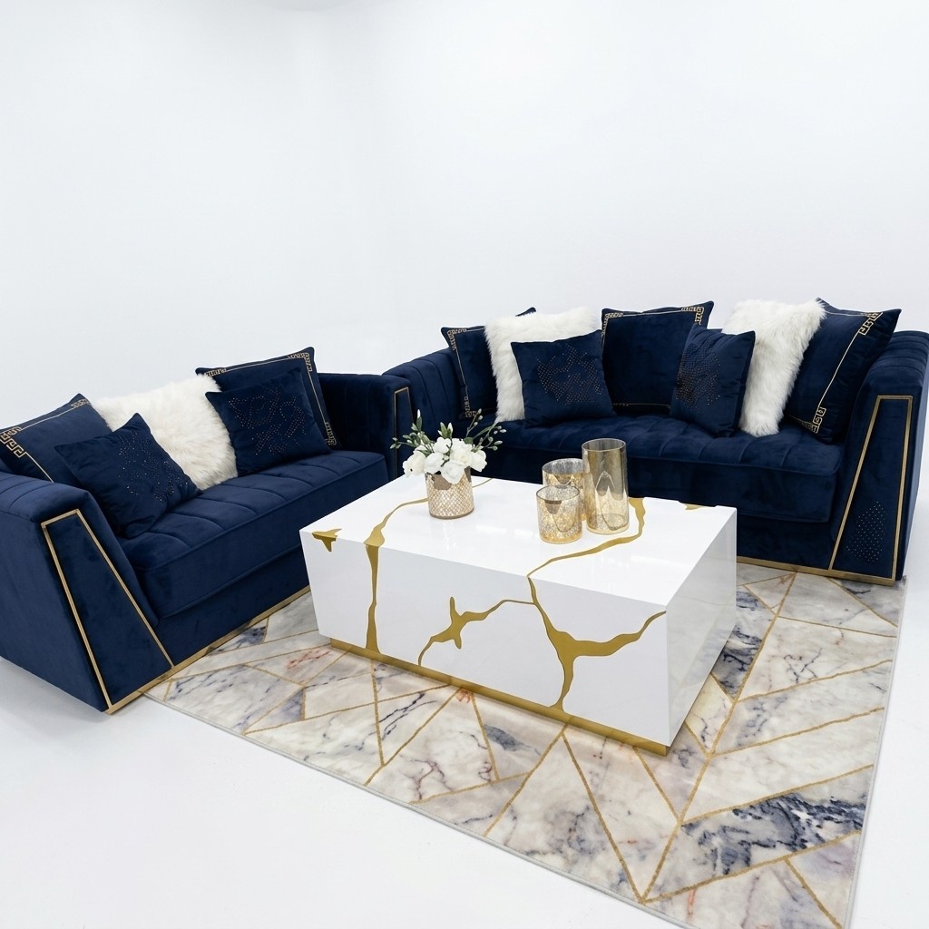 Medusa Couch Set Garnitur 3+2 Sofa Sofagarnituren Couchen Sitzmöbel Stoff