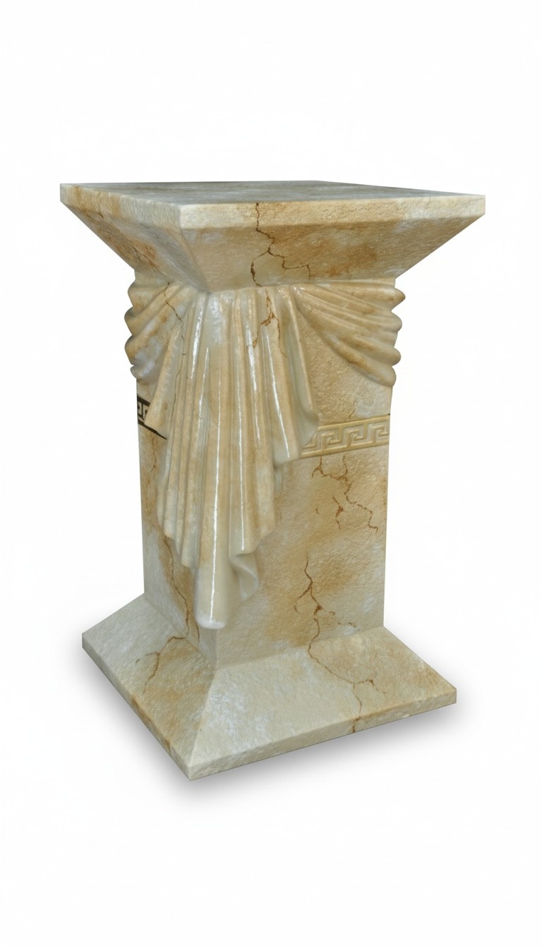 Medusa Säule Römische Säulen Marmor Skulptur Figur Deko Dekoration
