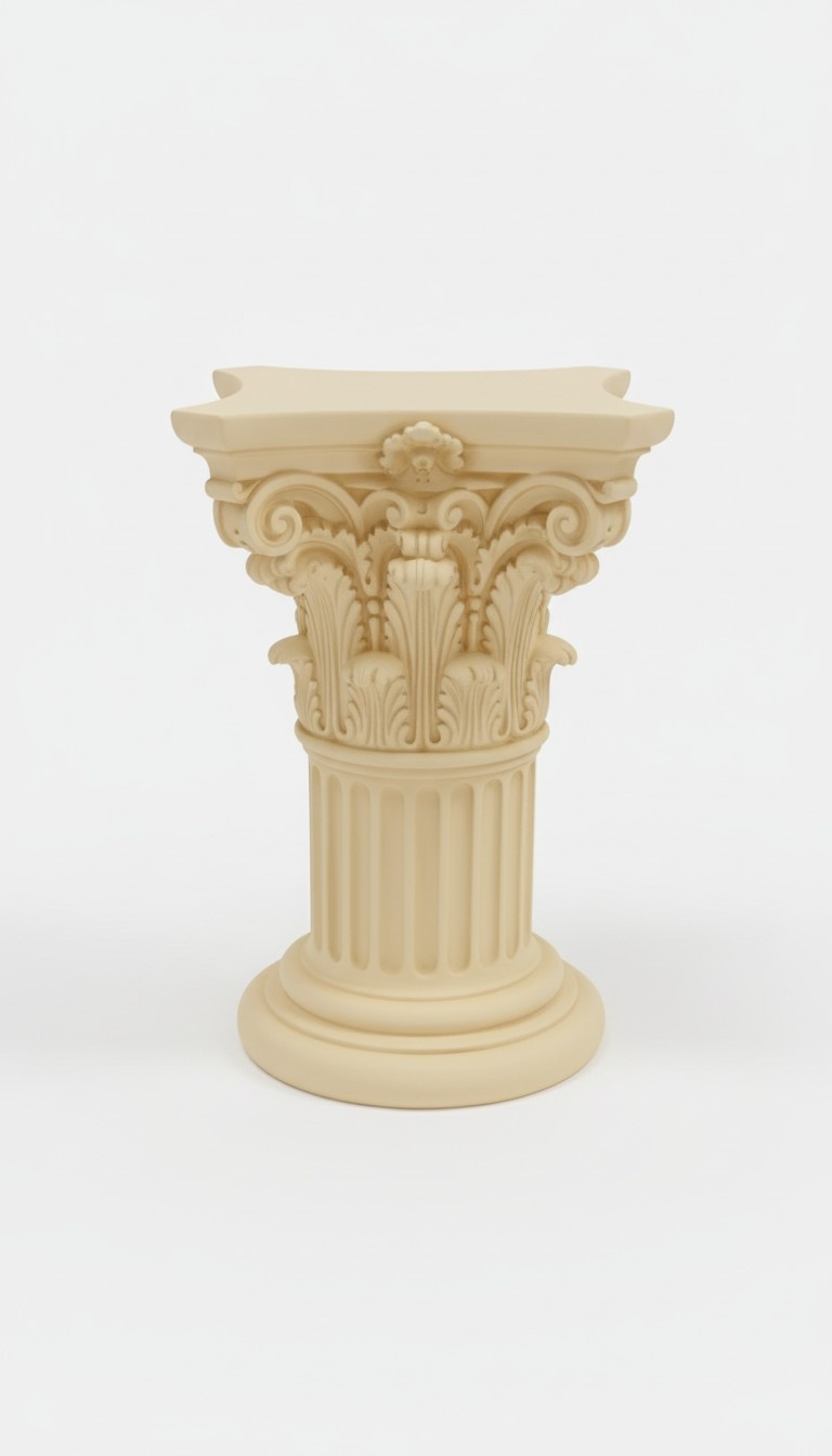 Medusa Säule Römische Säulen Marmor Skulptur Figur Deko Dekoration