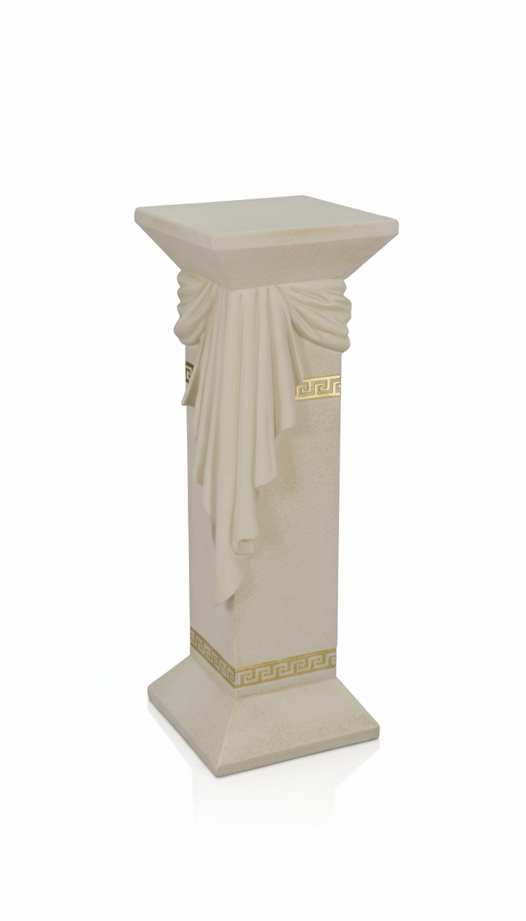 Medusa Säule Römische Säulen Marmor Skulptur Figur Deko Dekoration
