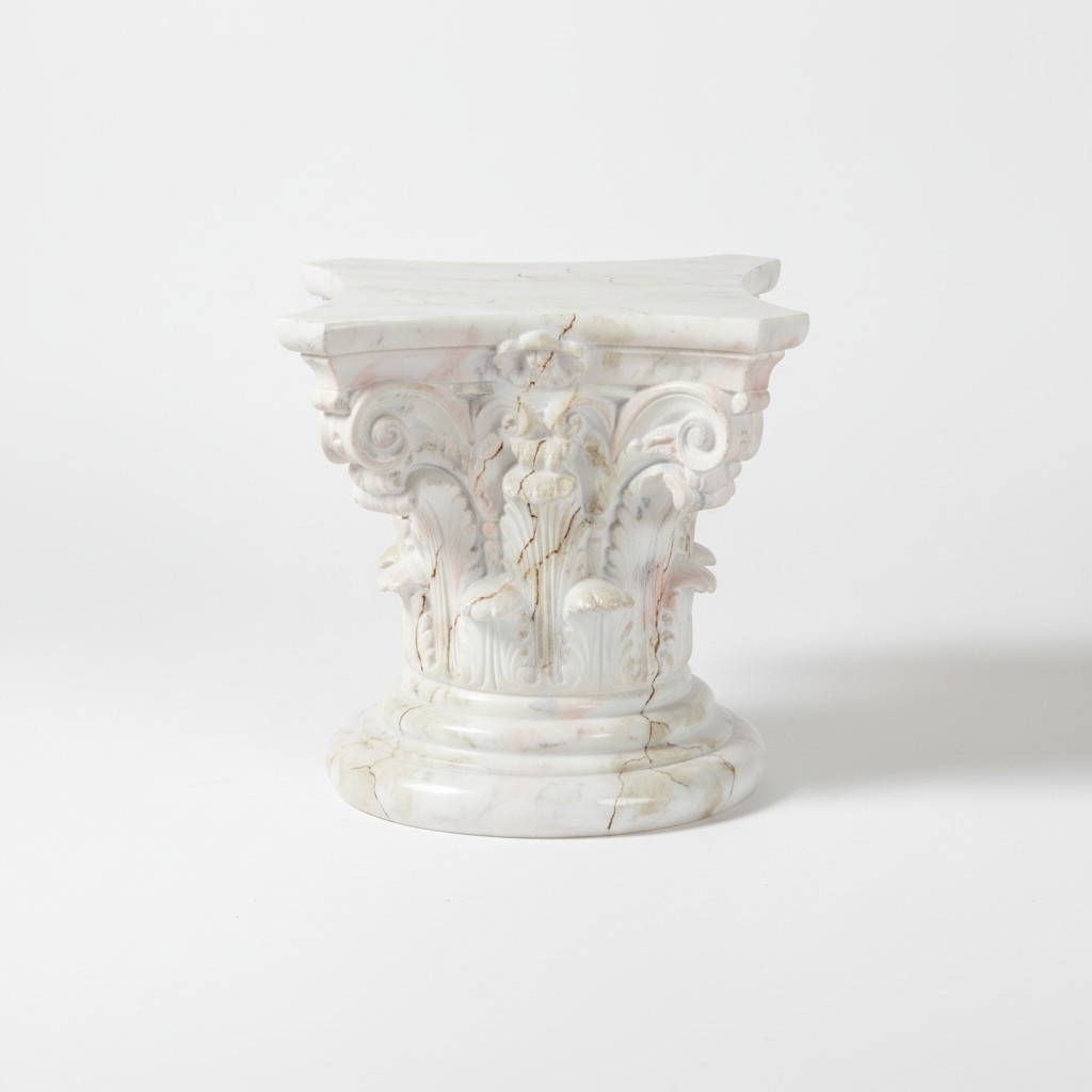 Medusa Säule Römische Säulen Marmor Skulptur Figur Deko Dekoration