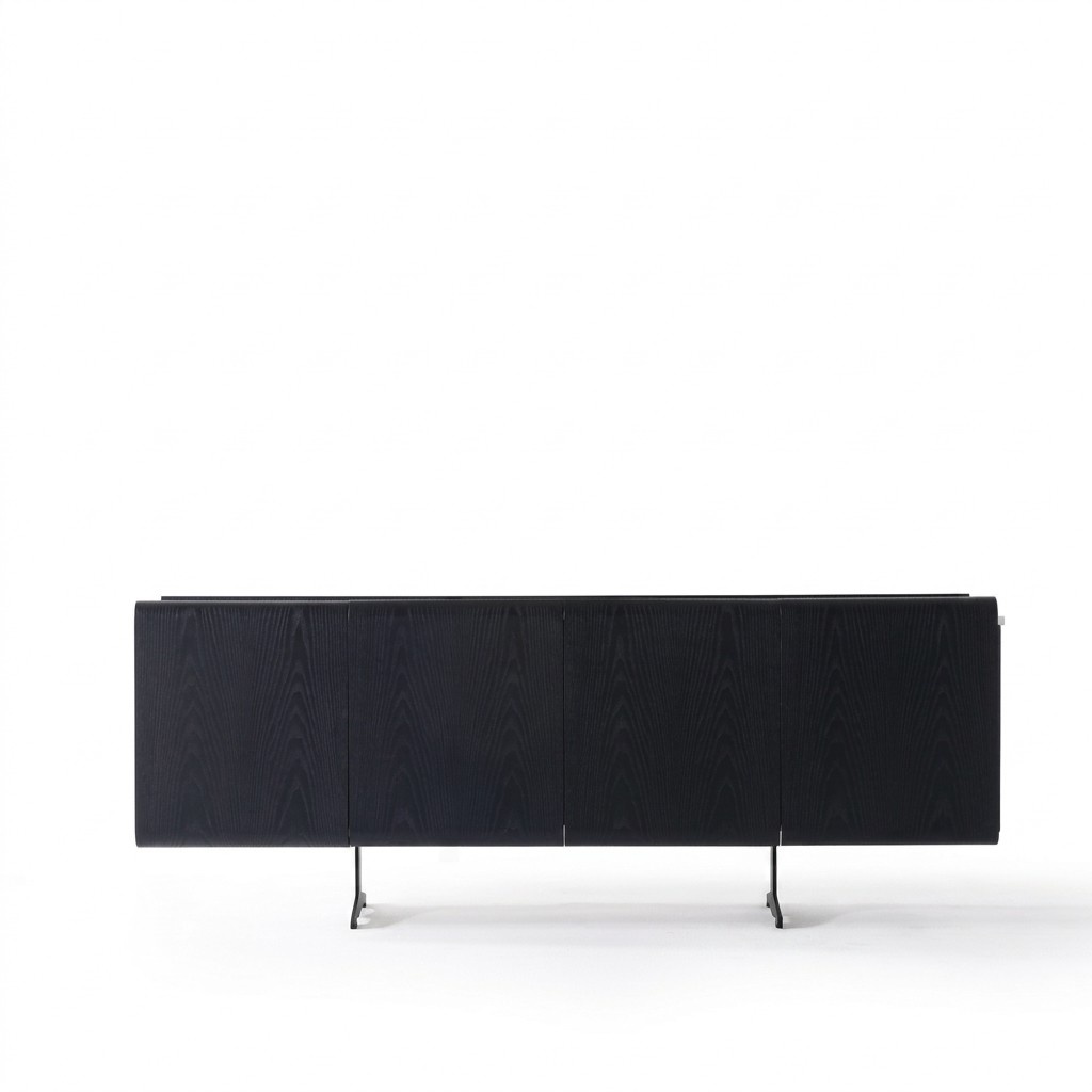 Mehrfarbiges Holzsideboard in modernem Design