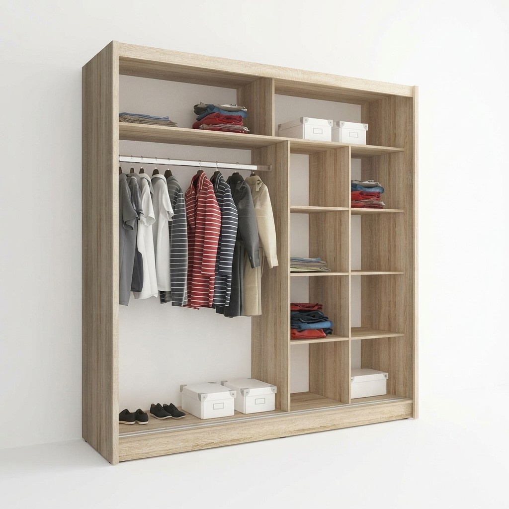 Mehrzweck Regale Schrank Regal Aufbewahrungs Kleiderschränke 200cm