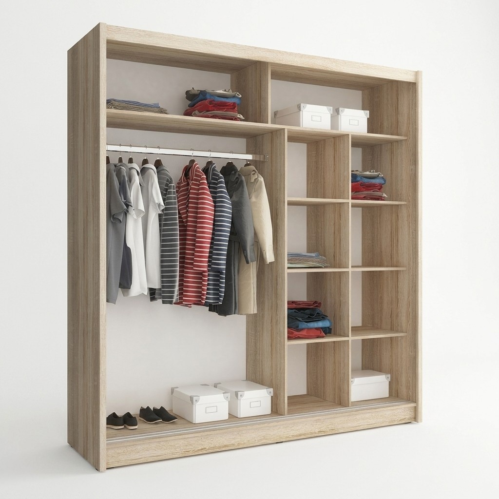 Mehrzweck Regale Schrank Regal Aufbewahrungs Kleiderschränke 200cm Neu Garderobe