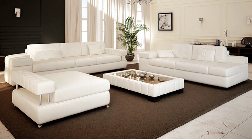 Sofagarnitur Sofa Couch Designer Ledersofa 3+2+1 Couch Polster Sitz Set Mersburg