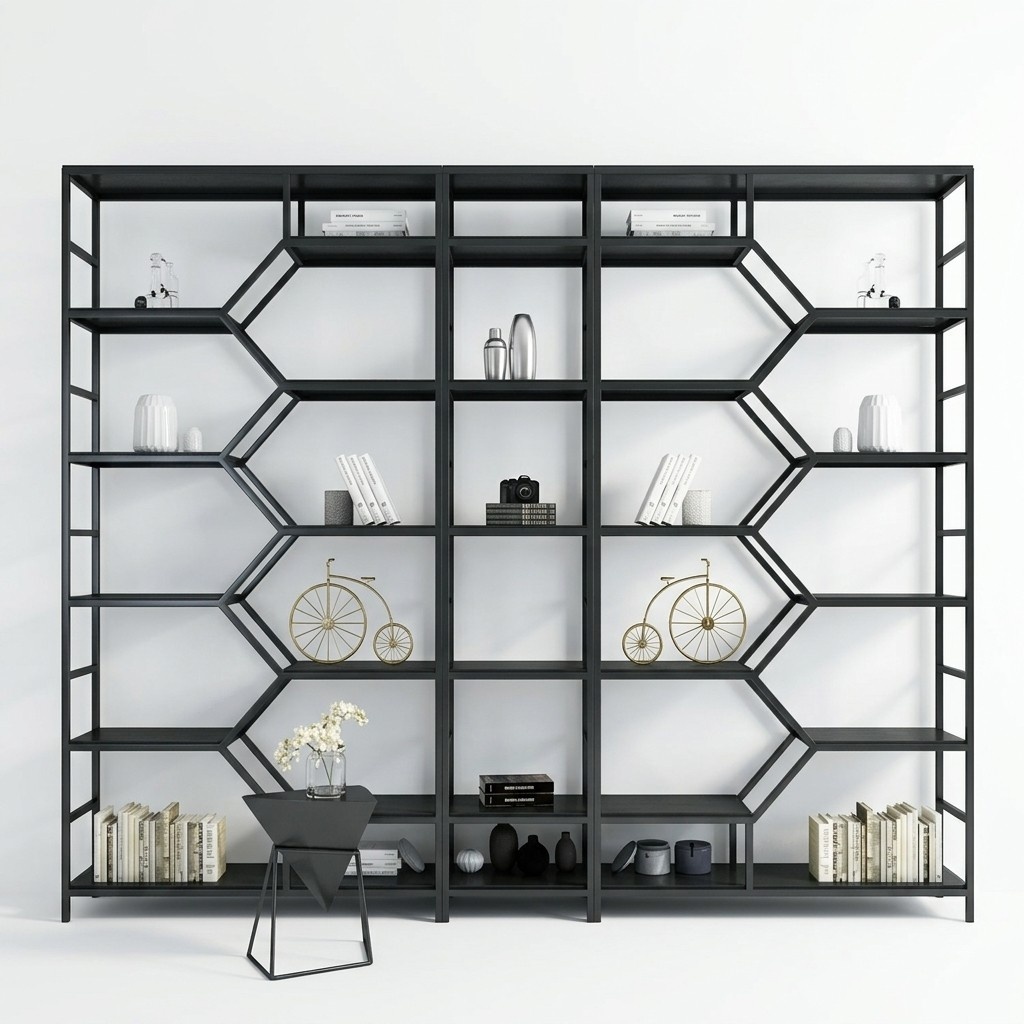 Metall Regal Trennwand Designer Luxus Regale Loft Stil Schrank 3tlg. Set Neu